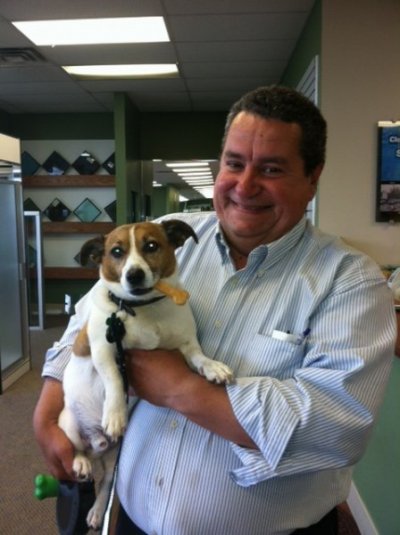 Customer with Dog